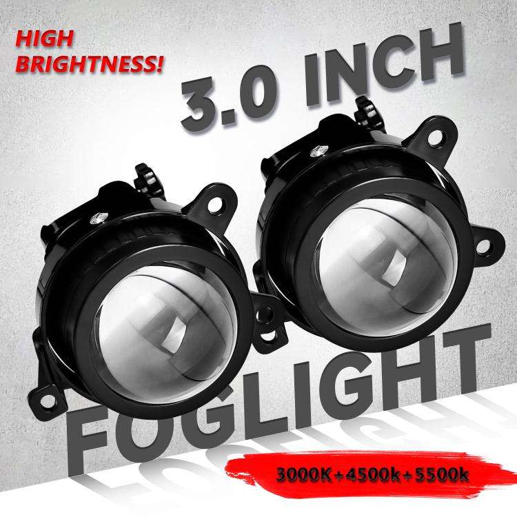 T11 2pcs/Pack 55W 3 inch High Power Dual Lens Fog Light, Low Holder for LADA Priora 2007-2013