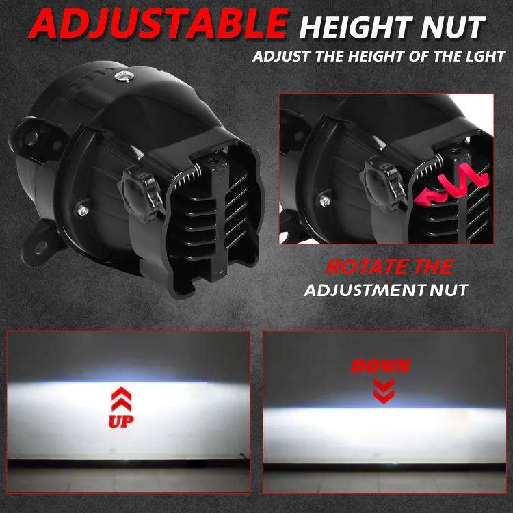T11 2pcs/Pack 55W 3 inch High Power Dual Lens Fog Light, Low Holder for LADA Priora 2007-2013