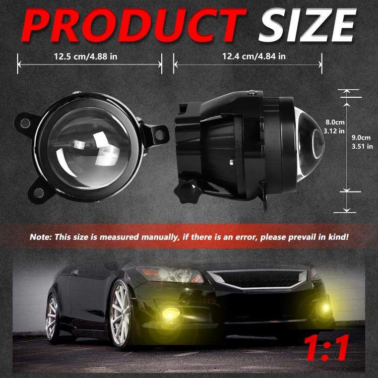 T11 2pcs/Pack 55W 3 inch High Power Dual Lens Fog Light, Low Holder for LADA Priora 2007-2013