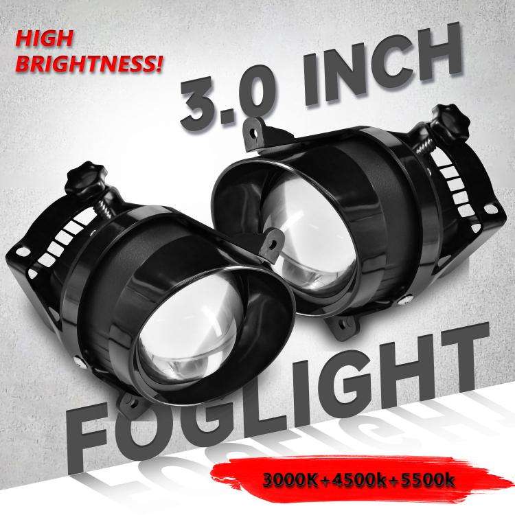 T11 2pcs/Pack 55W 3 inch High Power Dual Lens Fog Light, Left and Right Oblique Angle for LADA 21...