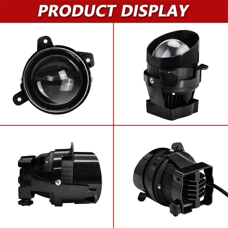 T11 2pcs/Pack 55W 3 inch High Power Dual Lens Fog Light, Left and Right Oblique Angle for LADA 21...