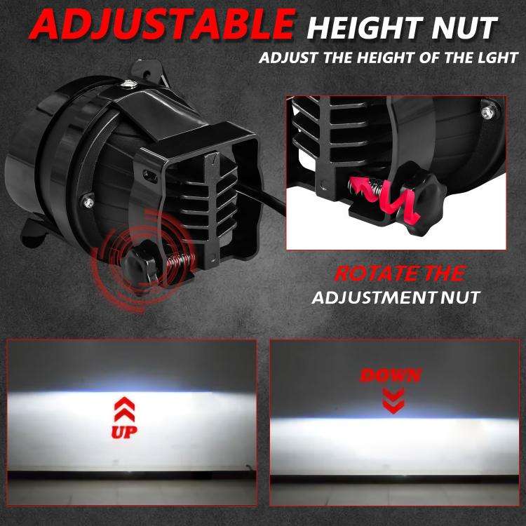 T11 2pcs/Pack 55W 3 inch High Power Dual Lens Fog Light, Left and Right Oblique Angle for LADA 21...