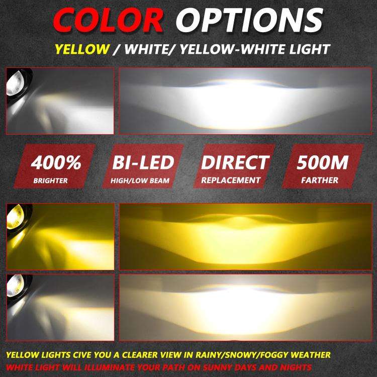 T11 2pcs/Pack 55W 3 inch High Power Dual Lens Fog Light, Left and Right Oblique Angle for LADA 21...