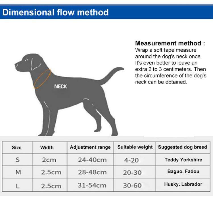 Pet Reflective Collar Waterproof Cloth Black Buckle, Size:L(Orange)