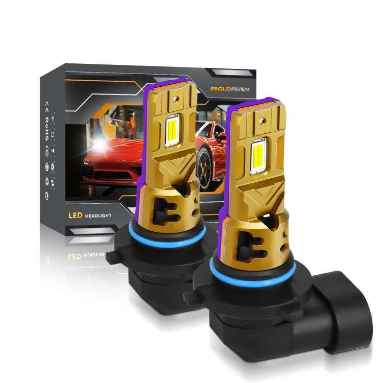 9005 2pcs/Pack 35W 3000LM 6500K IP68 Waterproof Car LED Headlight Bulb(Gold)