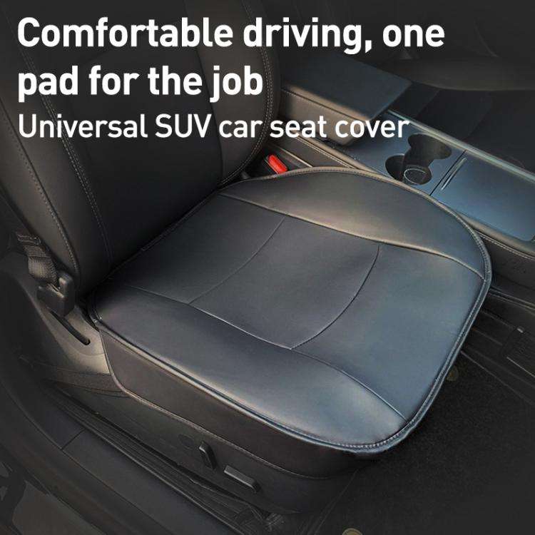 Car SUV PU Leather Seat Cushion Pad(Grey)