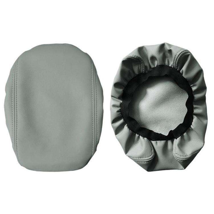 Car Central Armrest Box Protective Leather Cover for Nissan Teana 2007-2012(Grey Elastic Band)