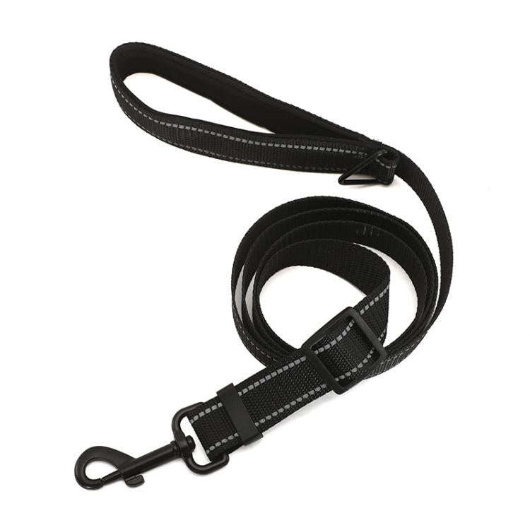 1.8m Nylon Reflective Pet Leash, Size:M(Black)