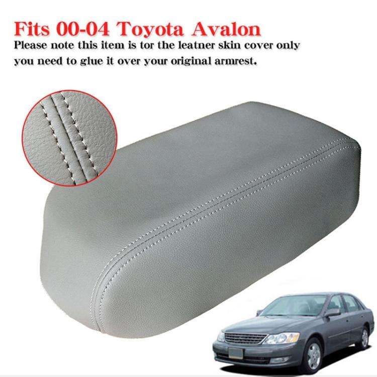Car Central Armrest Box Protective Leather Cover for Toyota Avalon 2000-2004(Grey)