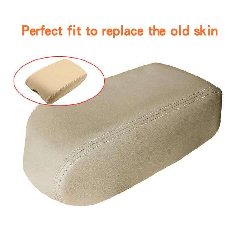 Car Central Armrest Box Protective Leather Cover for Toyota Avalon 2000-2004(Grey)