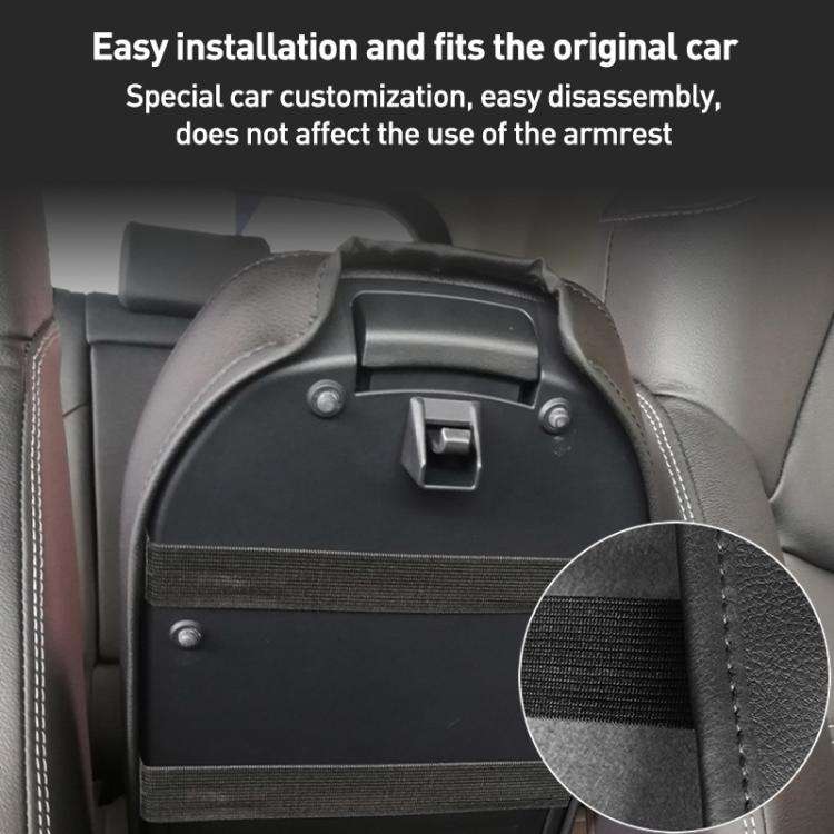 Car Central Armrest Box Protective Leather Cover for Toyota RAV4 2000(Carbon Fiber Black)