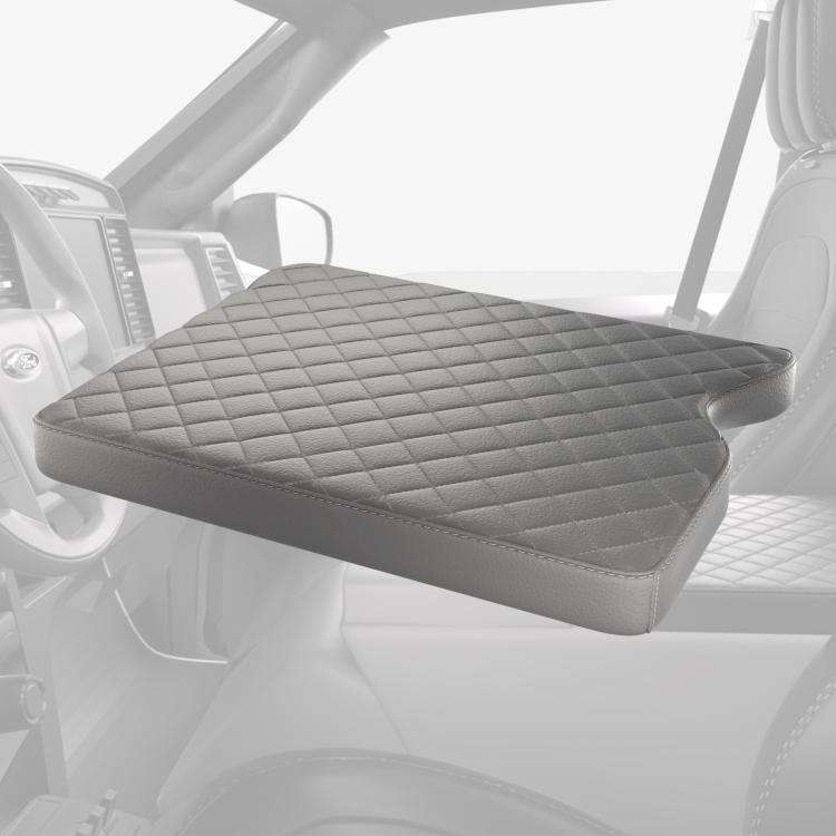 Car Central Armrest Box Protective Leather Cover Mat for Ford F150 2015-2022(Grey)