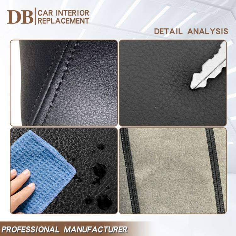 Car Central Armrest Box Protective Leather Cover for Toyota Prius 2004-2009(Grey)