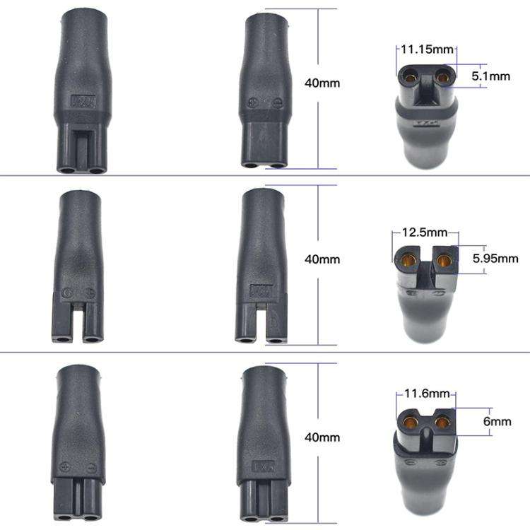 7pcs / Set DC 5.5 x 2.1mm Female to Shaver Interface Charging Adapter Converter