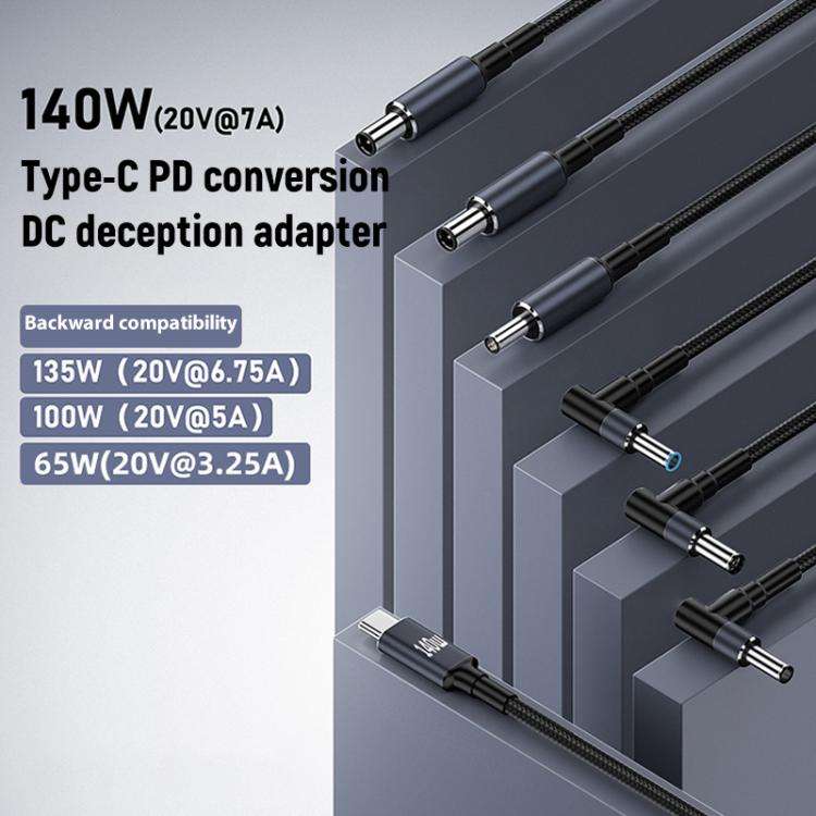 1.8m 140W Type-C to DC Laptop Charging Cable, Model:DC4.5x3.0mm For DELL