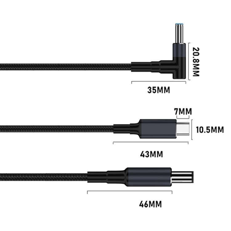 1.8m 140W Type-C to DC Laptop Charging Cable, Model:DC4.5x3.0mm For DELL
