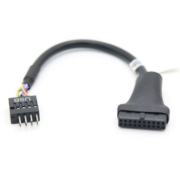 2pcs Computer Motherboard USB3.0 Adapter Cable(9 Pin Male to 20 Pin Female)