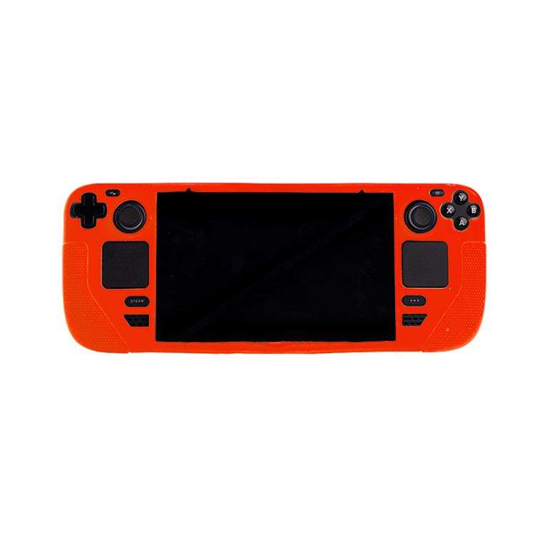 For Steam Deck Game Console Silicone One-piece Protective Case(Red)