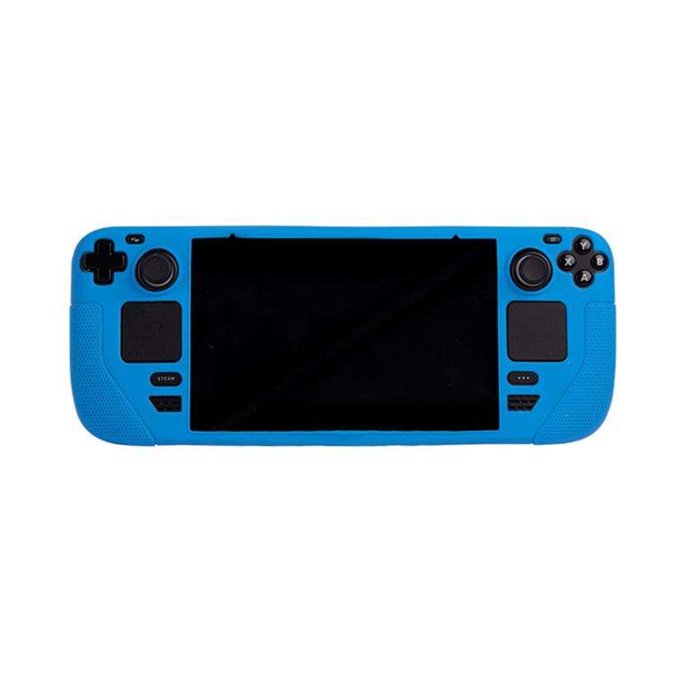For Steam Deck Game Console Silicone One-piece Protective Case(Blue)