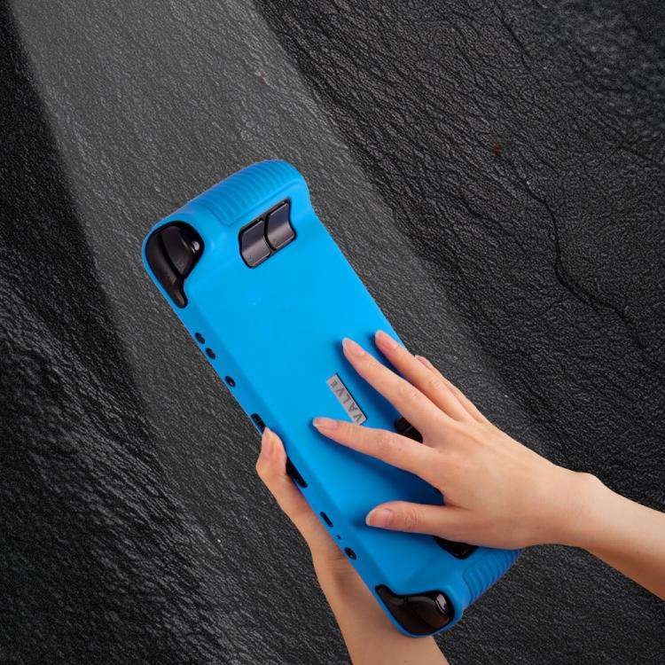 For Steam Deck Game Console Silicone One-piece Protective Case(Blue)