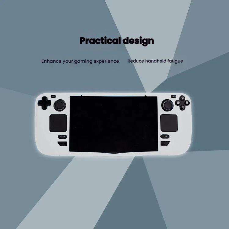 For Steam Deck Game Console Silicone One-piece Protective Case(Blue)