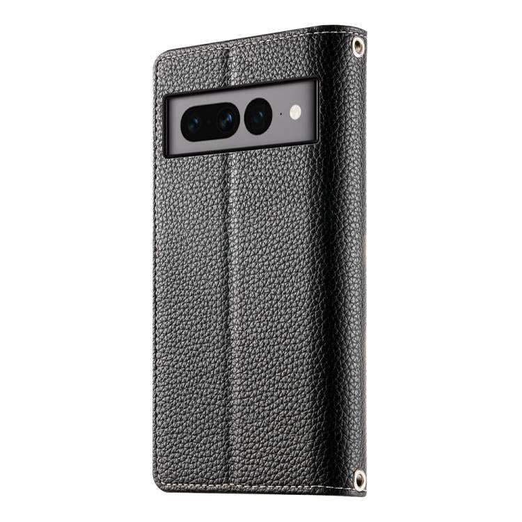 For Google Pixel 7 Pro Stitching Multi-card Zipper Wallet Leather Phone Case with Short Strap(Black)