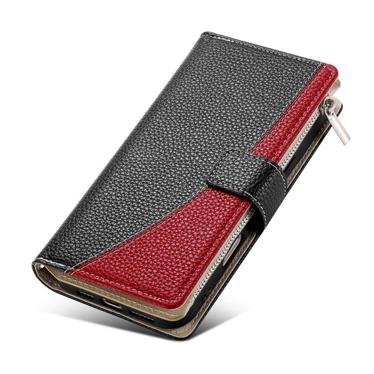 For Google Pixel 7 Pro Stitching Multi-card Zipper Wallet Leather Phone Case with Short Strap(Black)