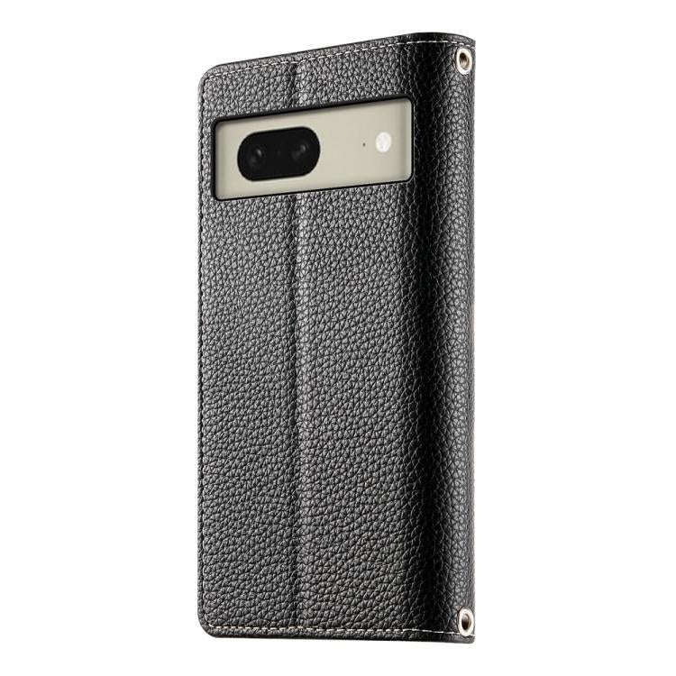 For Google Pixel 8 Stitching Multi-card Zipper Wallet Leather Phone Case with Short Strap(Black)