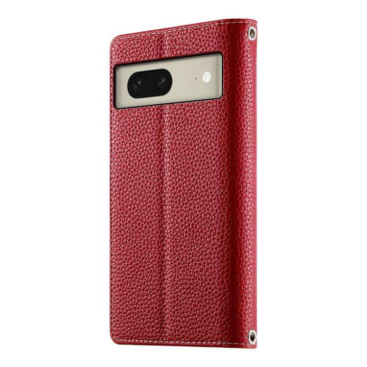 For Google Pixel 8 Stitching Multi-card Zipper Wallet Leather Phone Case with Short Strap(Red)