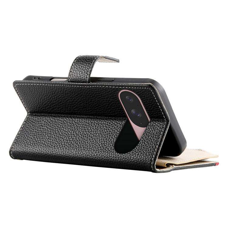 For Google Pixel 9 / 9 Pro / 10 / 10 Pro Stitching Multi-card Zipper Wallet Leather Phone Case wi...