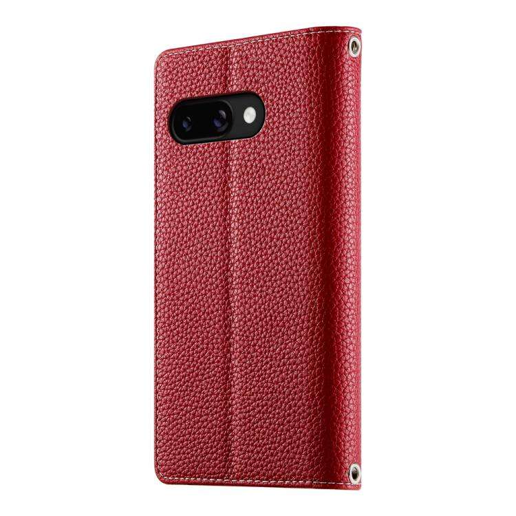 For Google Pixel 9a Stitching Multi-card Zipper Wallet Leather Phone Case with Short Strap(Red)