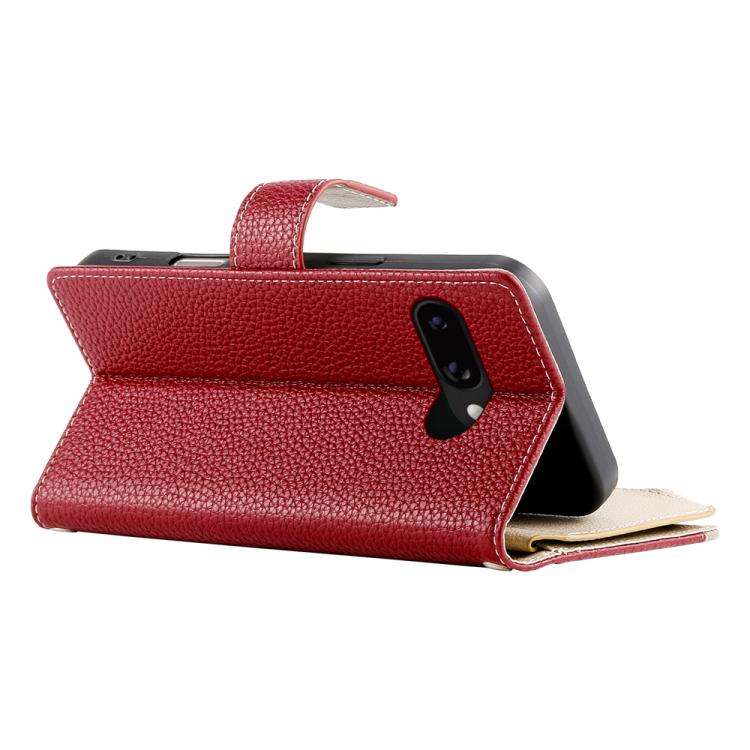 For Google Pixel 9a Stitching Multi-card Zipper Wallet Leather Phone Case with Short Strap(Red)