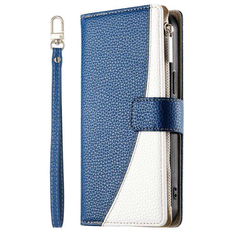 For Honor 200 Pro Stitching Multi-card Zipper Wallet Leather Phone Case with Short Strap(Dark Blue)