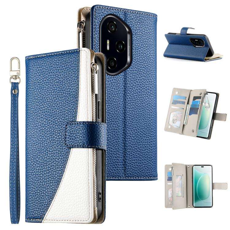 For Honor 300 Pro / Honor 300 Ultra Stitching Multi-card Zipper Wallet Leather Phone Case with Sh...