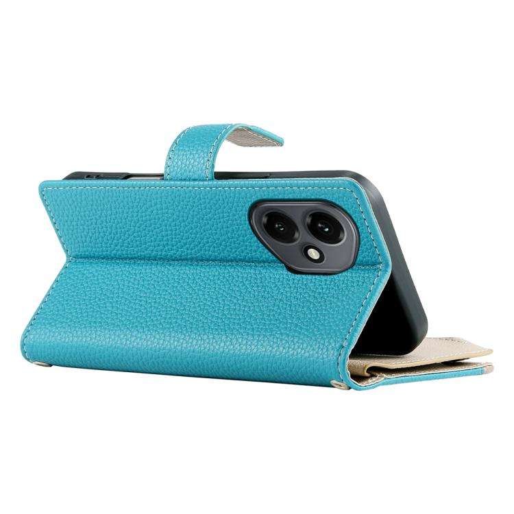 For Honor 400 Global 156.5mm Stitching Multi-card Zipper Wallet Leather Phone Case with Short Str...