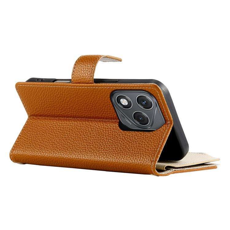 For Honor 400 Lite Global Stitching Multi-card Zipper Wallet Leather Phone Case with Short Strap(...