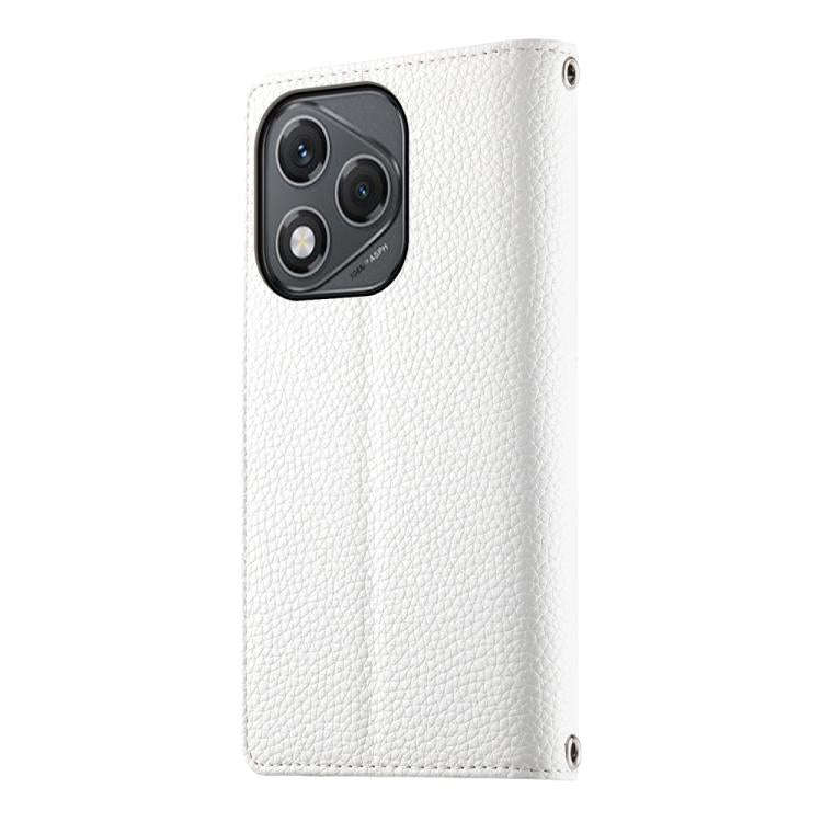 For Honor 400 Lite Global Stitching Multi-card Zipper Wallet Leather Phone Case with Short Strap(...
