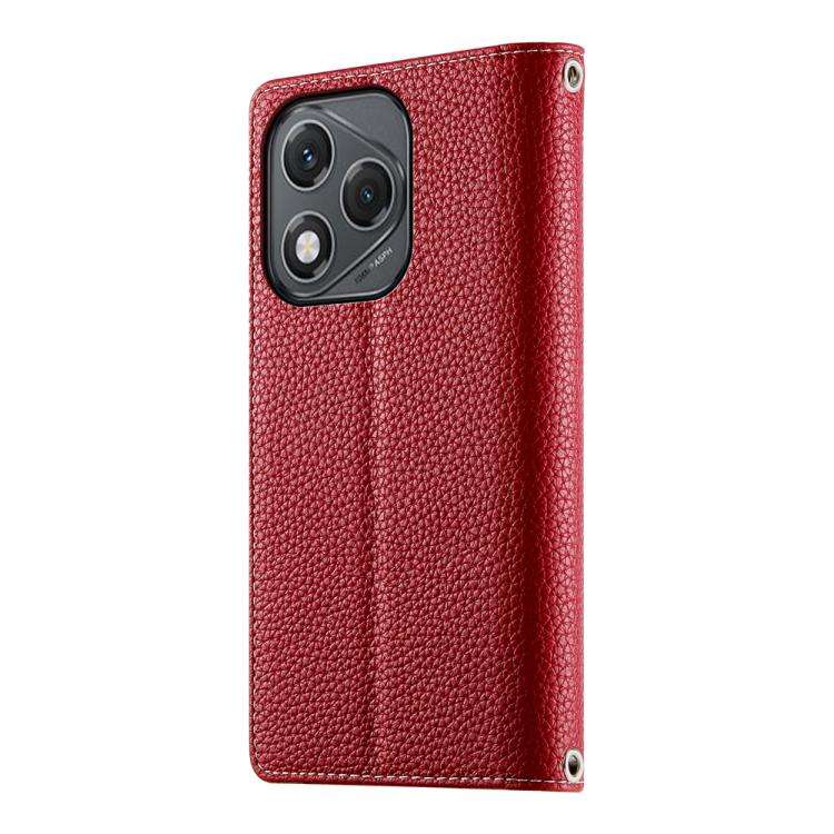 For Honor 400 Lite Global Stitching Multi-card Zipper Wallet Leather Phone Case with Short Strap(...