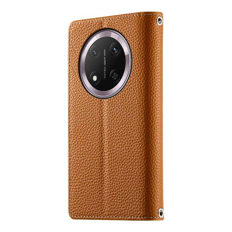 For Honor X9c / Magic7 Lite Stitching Multi-card Zipper Wallet Leather Phone Case with Short Stra...