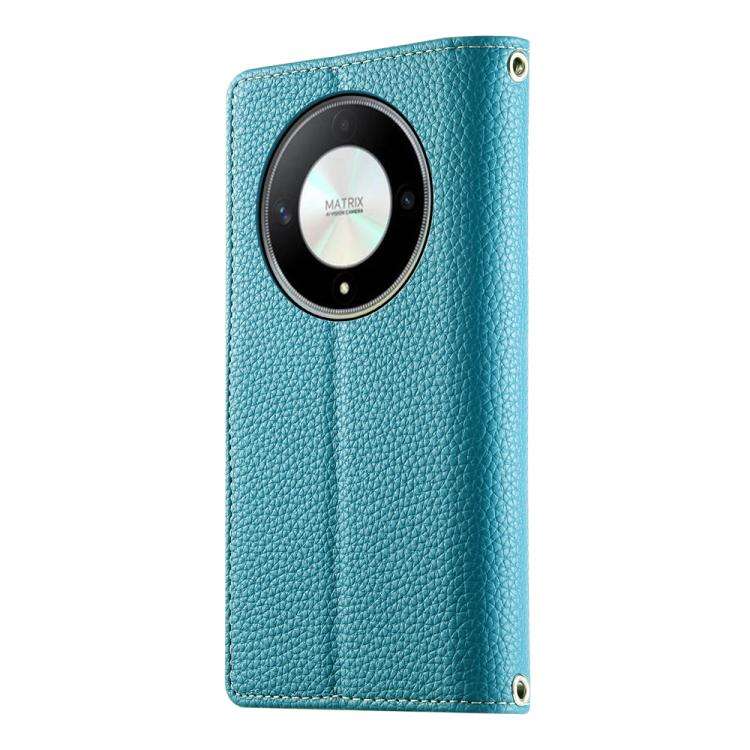 For Honor X50 / Honor X9b Stitching Multi-card Zipper Wallet Leather Phone Case with Short Strap(...