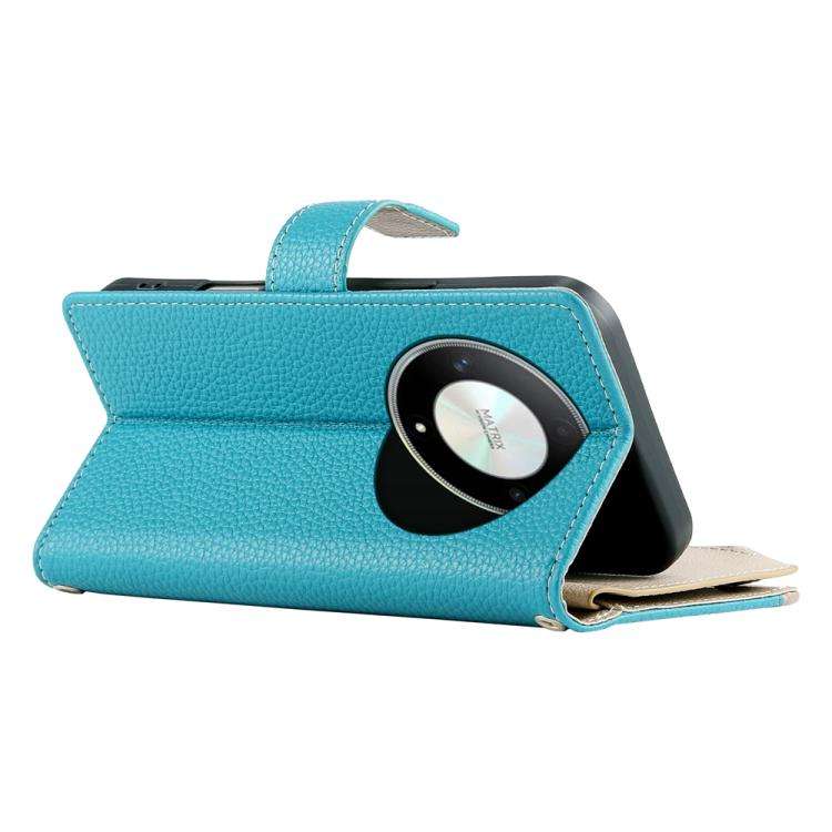 For Honor X50 / Honor X9b Stitching Multi-card Zipper Wallet Leather Phone Case with Short Strap(...