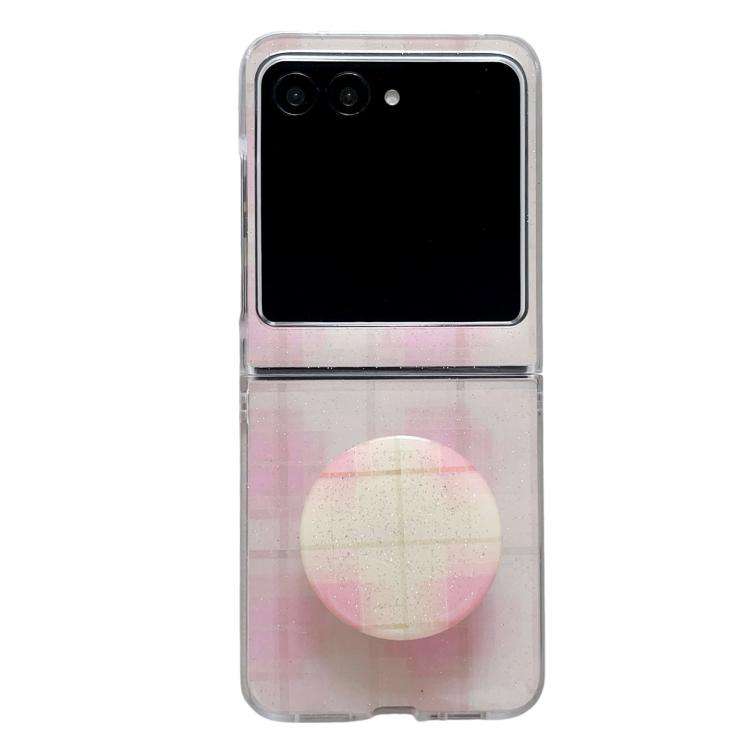 For Motorola Razr 60 Glitter Powder Dots Pattern Phone Case with Holder(Pink)