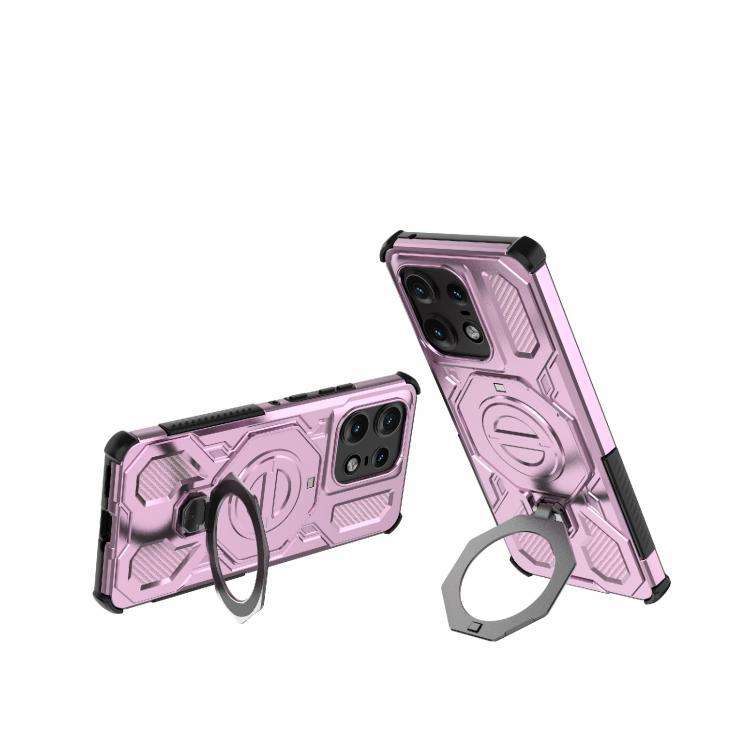 For Motorola Edge 50 Pro 5G Global J-20 Solid Color MagSafe Magnetic TPU+PC Phone Case(Pink)
