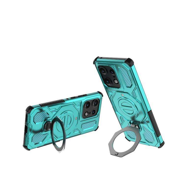 For Motorola Edge 50 Pro 5G Global J-20 Solid Color MagSafe Magnetic TPU+PC Phone Case(Lake Blue)