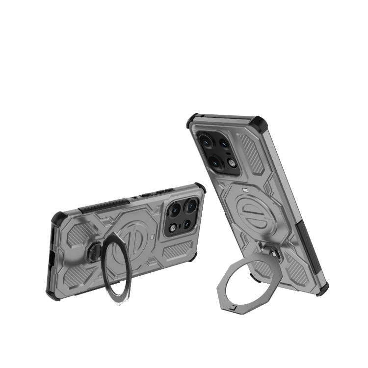 For Motorola Edge 50 Pro 5G Global J-20 Solid Color MagSafe Magnetic TPU+PC Phone Case(Grey)