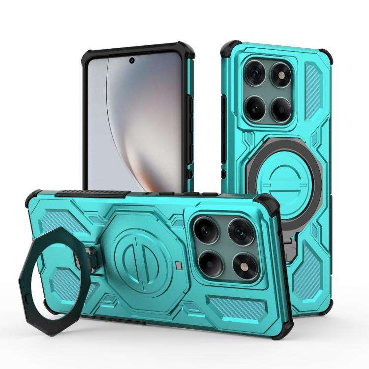 For Motorola Edge 60 Fusion 5G Global J-20 Solid Color MagSafe Magnetic TPU+PC Phone Case(Lake Blue)