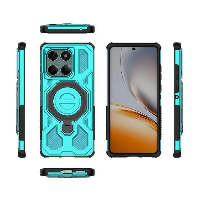 For Motorola Edge 60 Fusion 5G Global J-20 Solid Color MagSafe Magnetic TPU+PC Phone Case(Lake Blue)