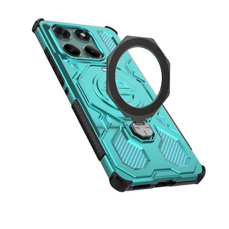 For Motorola Edge 60 Fusion 5G Global J-20 Solid Color MagSafe Magnetic TPU+PC Phone Case(Lake Blue)