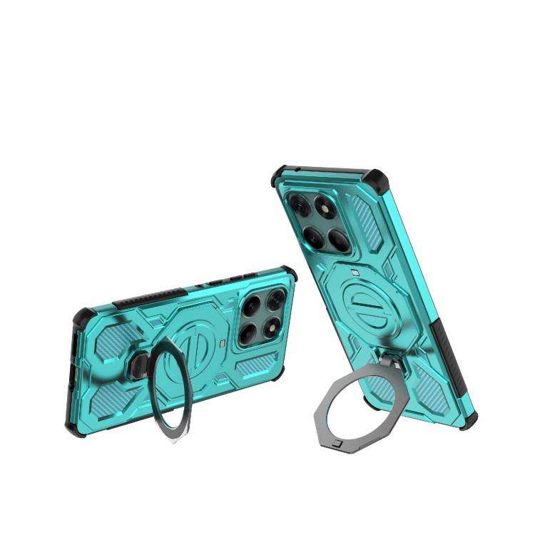For Motorola Edge 60 Fusion 5G Global J-20 Solid Color MagSafe Magnetic TPU+PC Phone Case(Lake Blue)