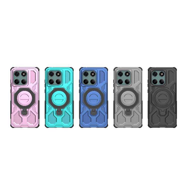 For Motorola Edge 60 Fusion 5G Global J-20 Solid Color MagSafe Magnetic TPU+PC Phone Case(Lake Blue)